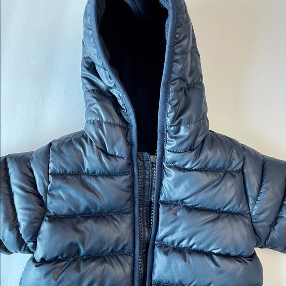 0-3 month baby navy puffer winter jacket - Picture 5 of 6